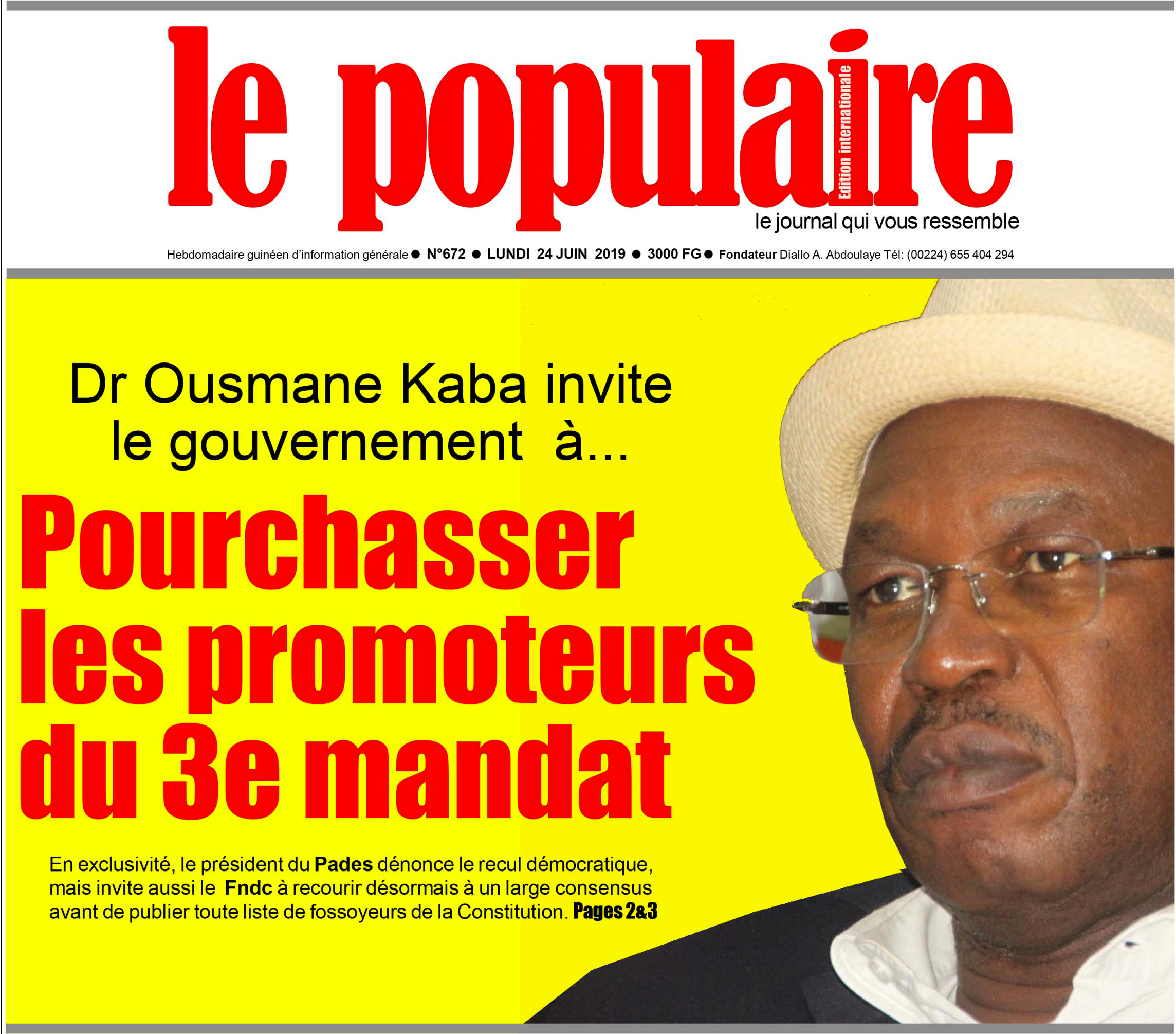 Le Populaire, le journal qui vous ressemble - Interview du Dr. Ousmane KABA